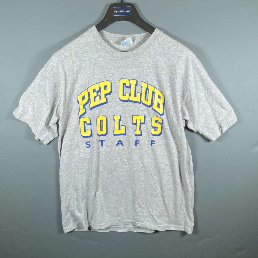 Vintage All Sport Max Weight Pep Club Colts Staff T-Shirt Gray XL Made in USA